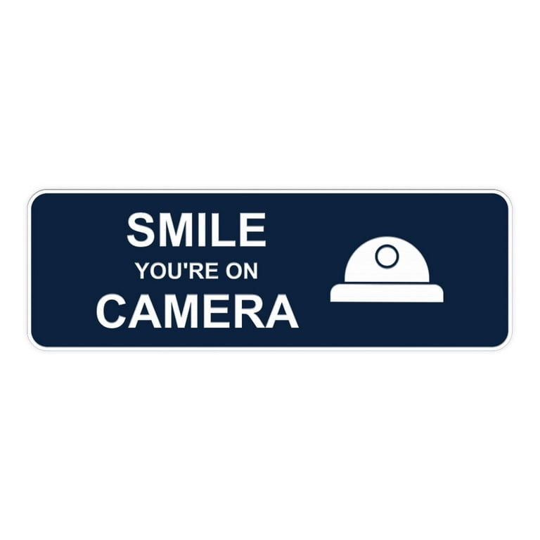 standard-smile-you-re-on-camera-sign-navy-blue-white-medium-walmart-com for Free Printable Smile You Re On Camera Signs Standard Smile You're On Camera Sign (Navy Blue / White) - Medium - Walmart.com for Free Printable Smile You Re On Camera Signs