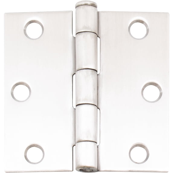 Standard Square Corner Hinge, 3 Inches, 2-Pack, Satin Stainless Steel by Stone Harbor Hardware