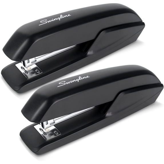 Standard Stapler, 20 Sheet Capacity, Eco Version, Jam Free, 2 Pack, Black (54501)