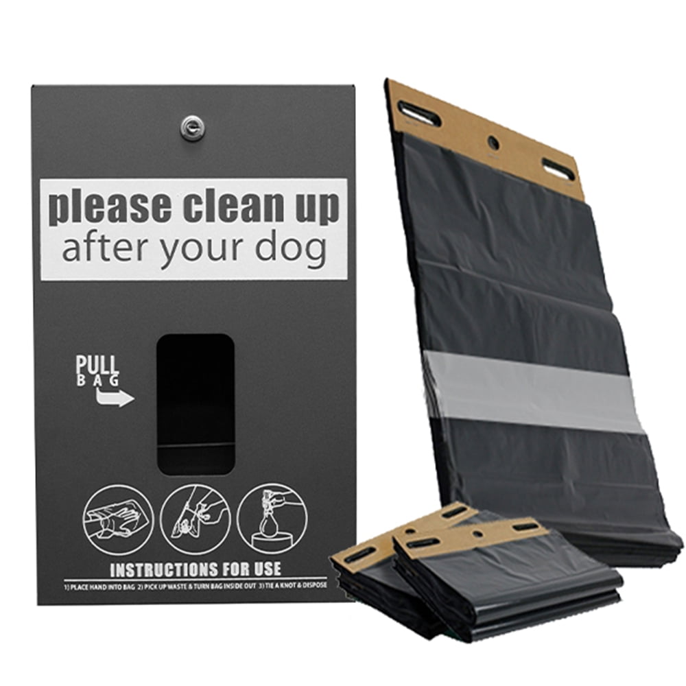 Standard Starter Dog Waste Station / ONEpul® Header Bag System (Matte Black)