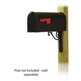 thumbnail image 1 of Special Lite Products TC-BWN-FS-1018-BLK Standard Steel Curbside Mailbox with Baldwin Front Single Mailbox Mounting Bracket - Black, 1 of 4