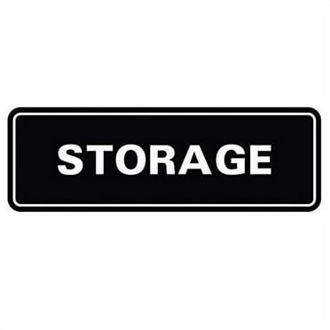 Standard Storage Door/Wall Sign - Black - Small