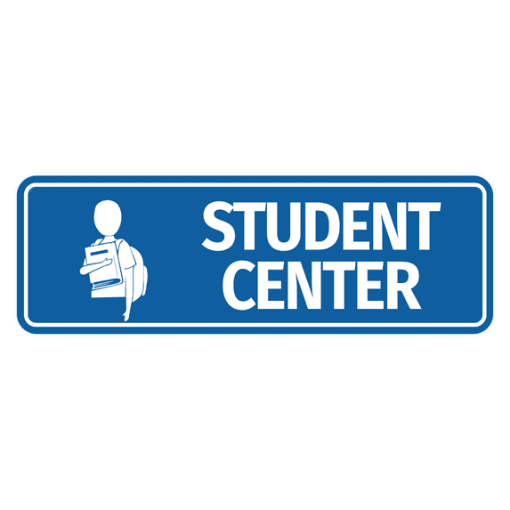 Standard Student Center Sign (Blue) - Large