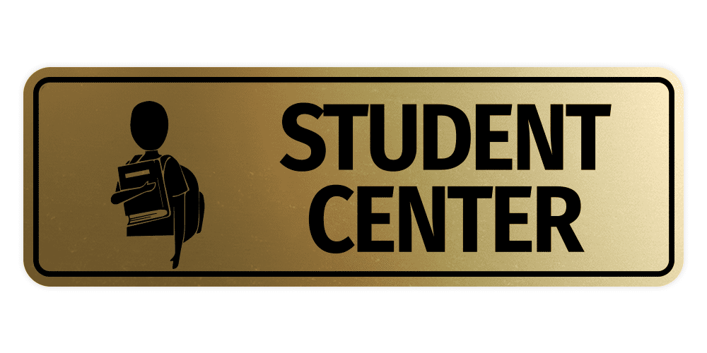Standard Student Center Sign (Brushed Gold) - Large - Walmart.com