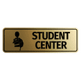 thumbnail image 1 of Standard Student Center Sign (Brushed Gold) - Large, 1 of 5