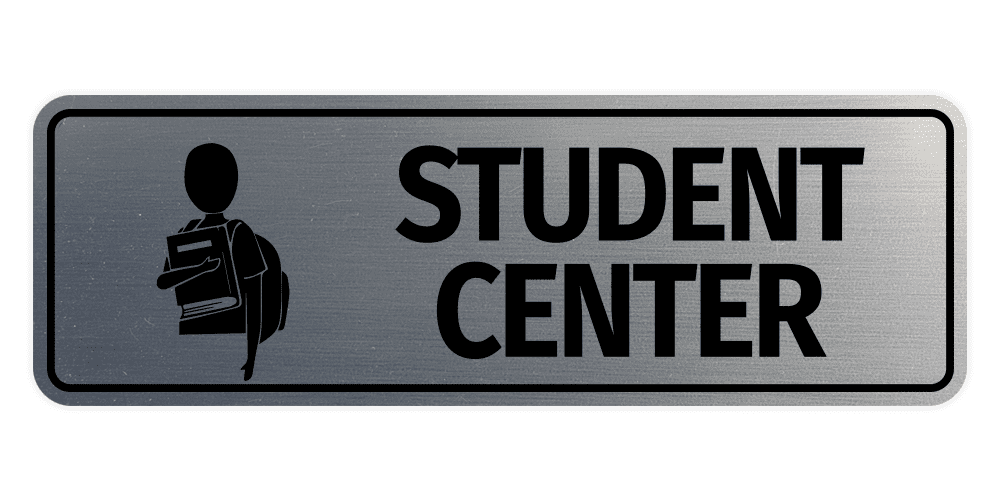 Standard Student Center Sign (Brushed Silver) - Small - Walmart.com
