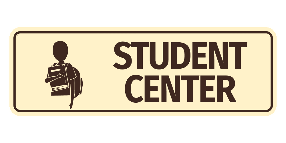 Student Sampling Sign Standard Student Center Sign (Ivory/Dark Brown) - Large - Walmart.com