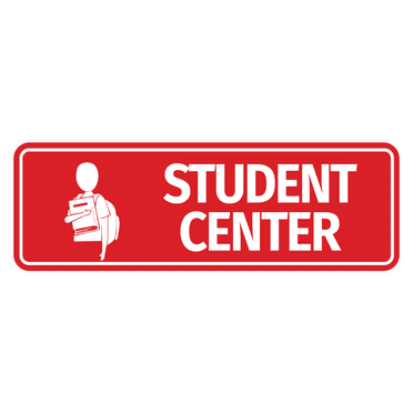Standard Student Center Sign (Red) - Large