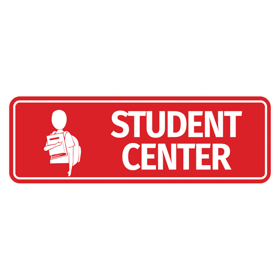 Standard Student Center Sign (Red) - Large