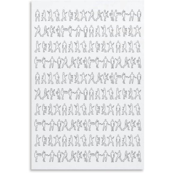Standard Tai Chi Routine Chart Knowledge Poster Canvas Poster (2) Canvas Art Poster And Wall Art Picture Print Modern Family Bedroom Decor Posters