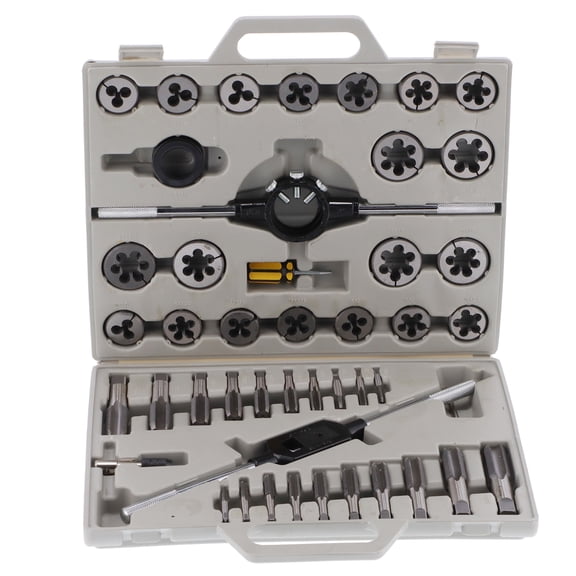 Standard Tap Die Set, 45Pcs Essential Threading Tool Metric 55 Degrees Celsius Ylindrical  For Cutting