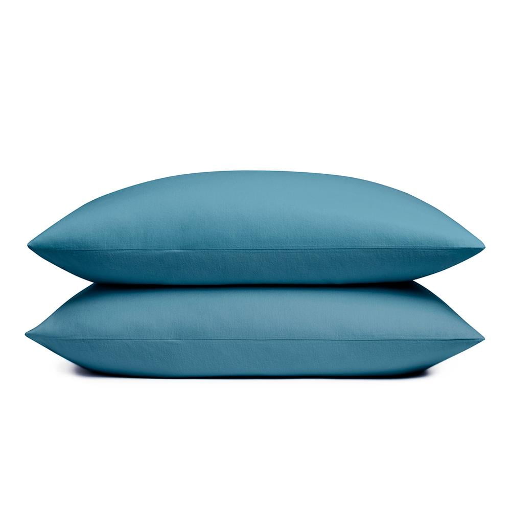 Standard Textile Flannel Pillowcase Set, Aegean Teal, King