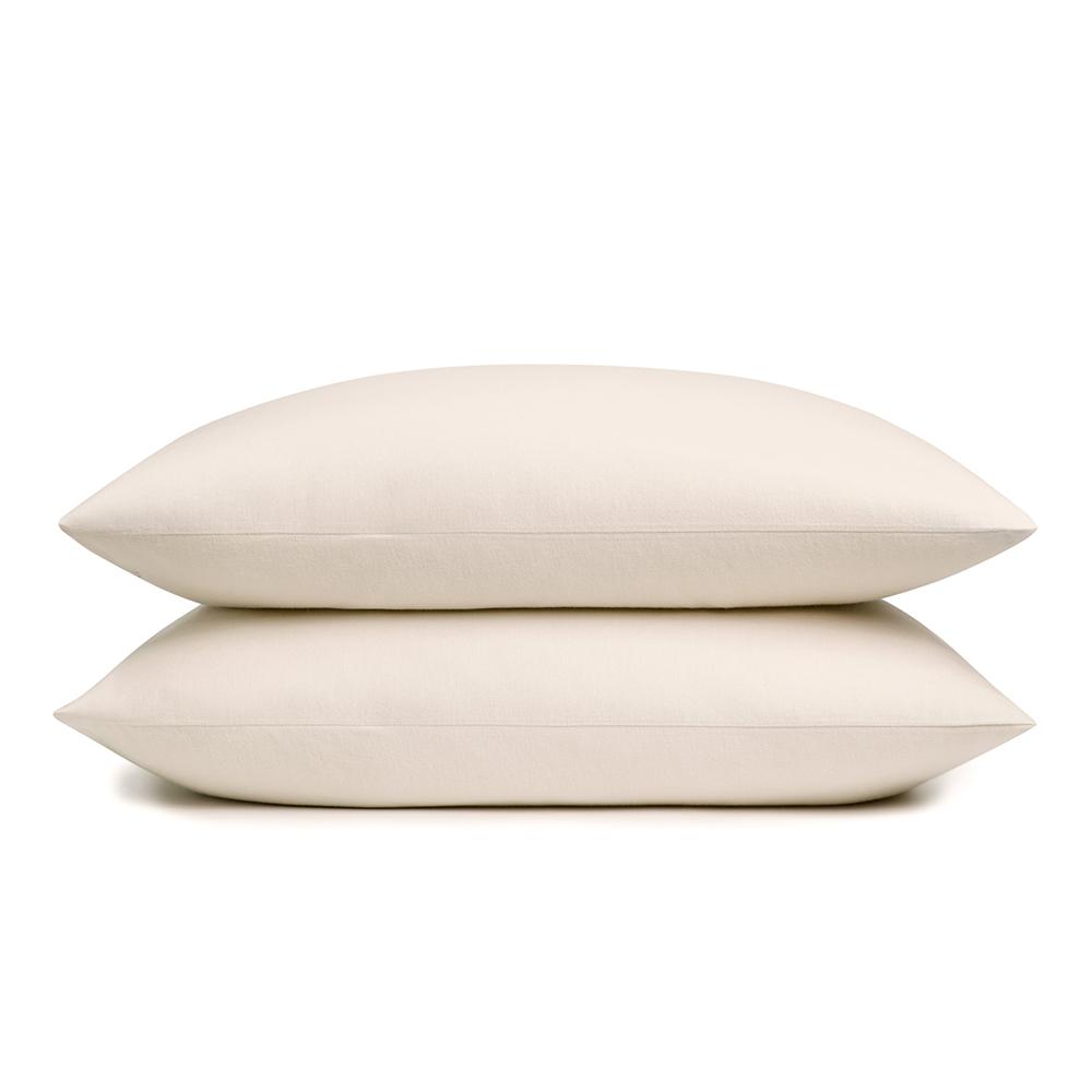 Standard Textile Flannel Pillowcase Set, Natural, King