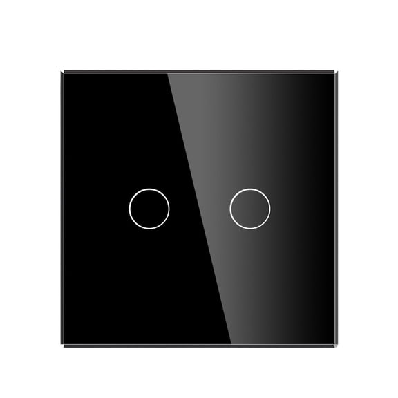 Standard Touch Switch Capacitive Luxury 1/2/3Gang 2Way Wall Switch Glass Panel Touch Light Switch Black White Gold ,Easy to Installation