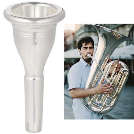 Standard Tuba Mouthpiece, Silver Plated Copper Tuba Mouthpiece, Sturdy Tuba Replacement Part, Instrument Tuba Accessory, Great Musical Instrument Accessory for Tuba Players
