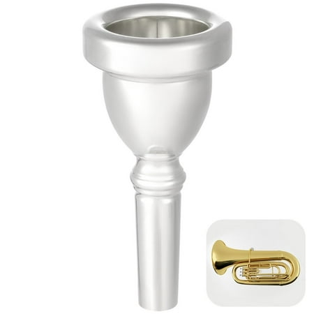 Standard Tuba Mouthpiece, Silver Plated Copper Tuba Mouthpiece, Tuba Replacement Part, Instrument Tuba Accessory, Great Musical Instrument Accessory for Tuba Players