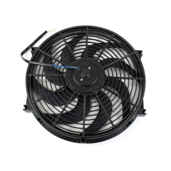 14" Universal 12V Radiator Slim Push Pull Cooling Fan - Black