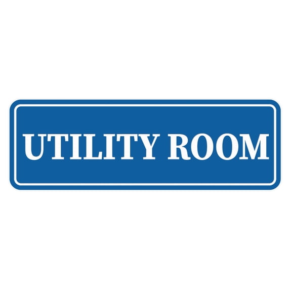 Standard Utility Room Sign (Blue) - Large