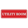 thumbnail image 1 of Standard Utility Room Sign (Red) - Small, 1 of 5