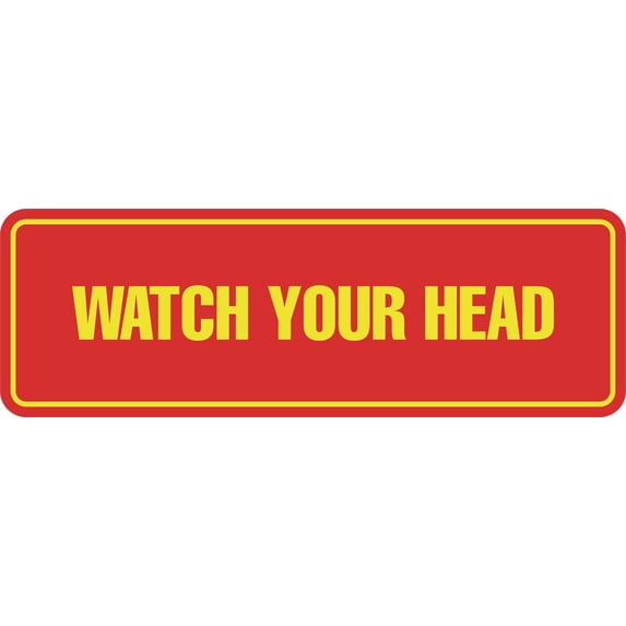 Standard Watch Your Head Sign(Red/Yellow) - Large