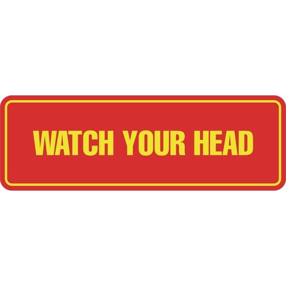 Standard Watch Your Head Sign(Red/Yellow) - Small