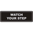 thumbnail image 1 of Signs ByLITA Standard Watch Your Step Wall or Door Sign | Health and Safety Signage (Black/Silver) | Small (1 Pack), 1 of 9