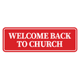 thumbnail image 1 of Standard Welcome Back to Church Sign (Red) - Medium, 1 of 5