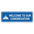 thumbnail image 1 of Standard Welcome To Our Congregation Sign (Blue) - Small, 1 of 5