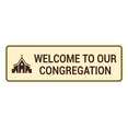 thumbnail image 1 of Standard Welcome To Our Congregation Sign (Ivory/Dark Brown) - Small, 1 of 5