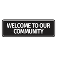thumbnail image 1 of Standard Welcome to Our Community Sign (Black) - Small, 1 of 5