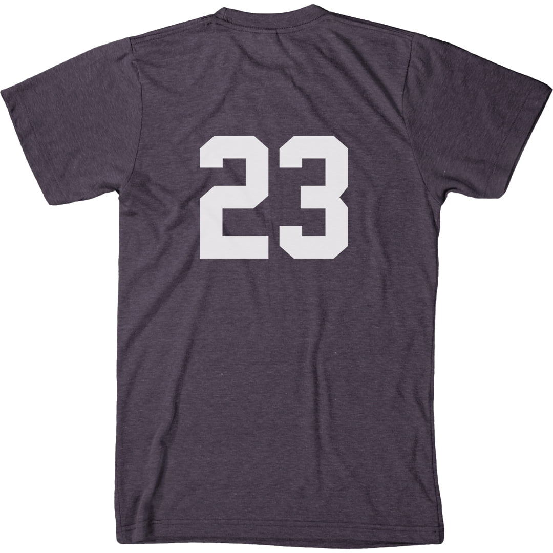 Standard White Jersey Number 23 Men's Modern Fit TShirt