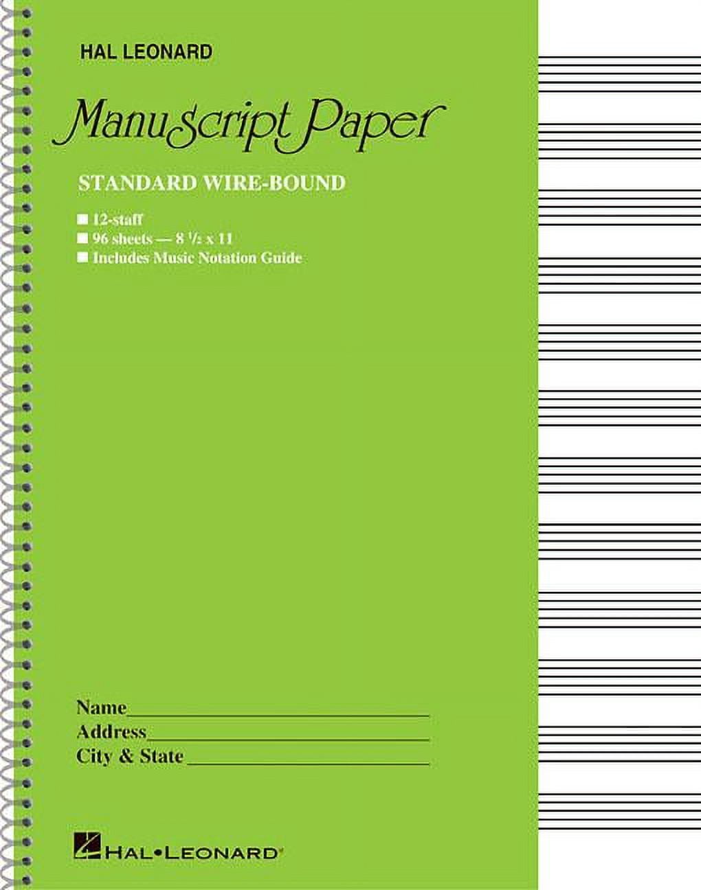 Standard Wirebound Manuscript Paper (Green Cover) - Walmart.com