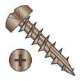 thumbnail image 1 of Standard Wood Screw - Phillips Drive Pan Head - Brass Steel - 6 Thread - 1/2" Long - Type 17 Point, 1 of 1