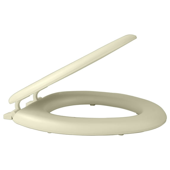 Standard Wood Toilet Seat, Bone - 17 Inch - Fits All Standard Size Fixtures - Easy to Install Fantasia by Achim Home Decor