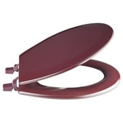 Standard Wood Toilet Seat, Burgundy - 17 Inch - Fits All Standard Size Fixtures - Easy to Install Fantasia by Achim Home Decor