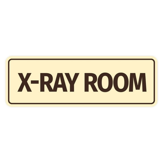 Standard X-Ray Room Sign (Ivory/Dark Brown) - Small