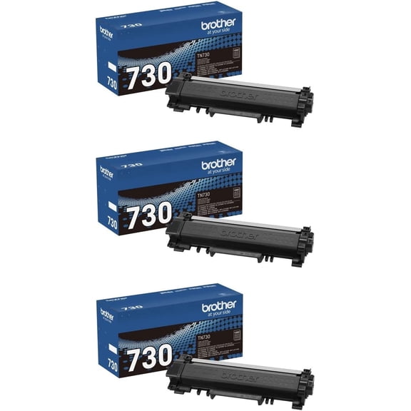 Standard Yield Black Toner Cartridge 3-Pack, TN730 Compatible, Approximately 1,200 Pages per Cartridge