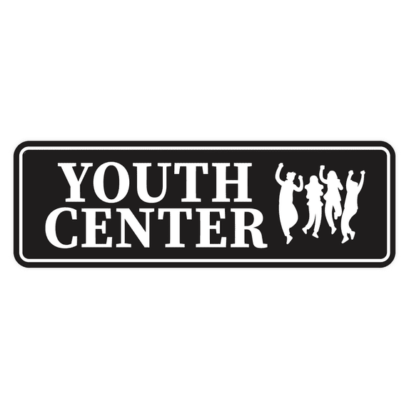 Standard Youth Center Sign (Black) - Large