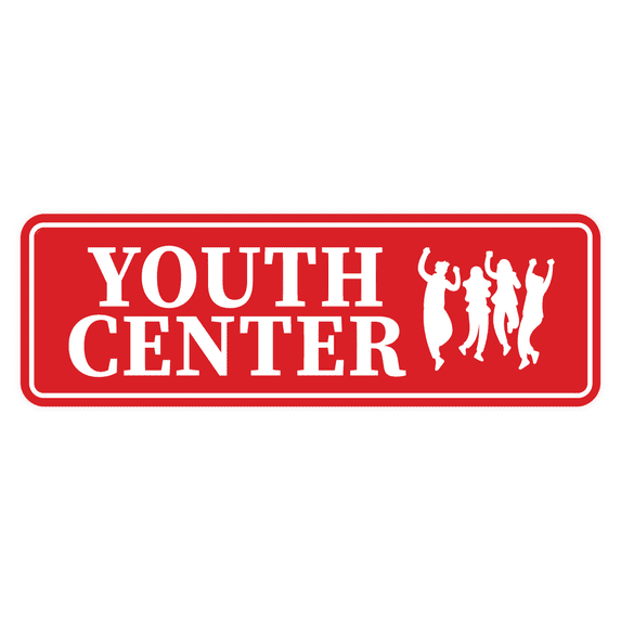 Standard Youth Center Sign (Red) - Large