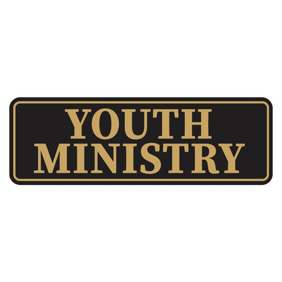Standard Youth Ministry Sign (Black Gold) - Large
