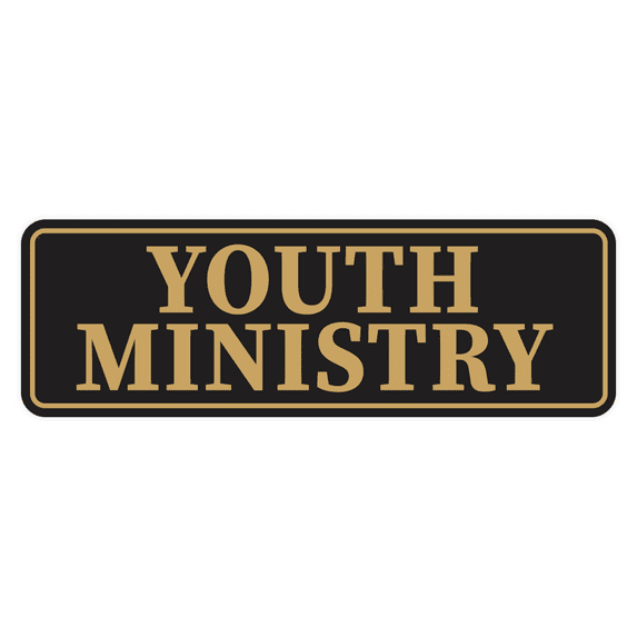 Standard Youth Ministry Sign (Black Gold) - Medium