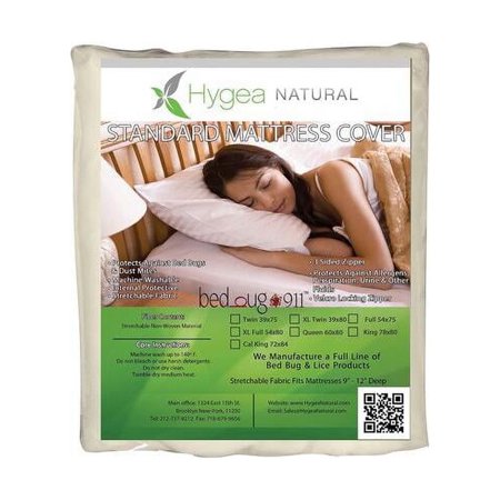 Standard Zippered Crib Mattress Cover or Box Spring Cover- Water Resistant Mattress Protector - Dust Mite & Allergen Proof & Bed Bug Proof
