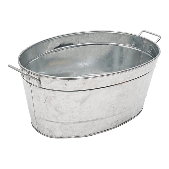 Standard with Stylish Design Oval Galvanized Steel Tub with Handles for Easy Carrying