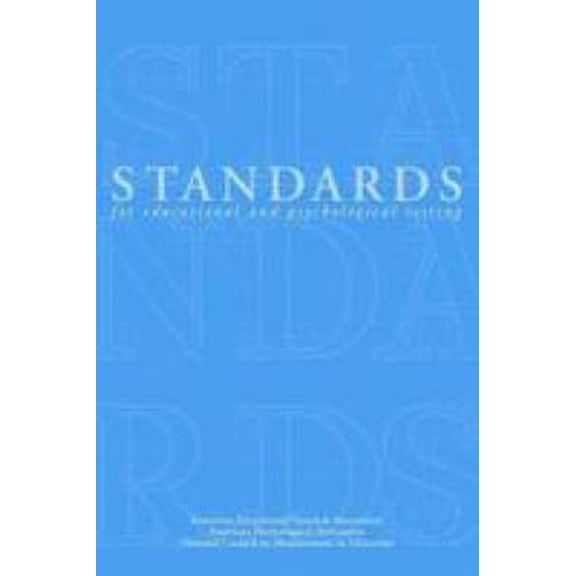 Pre-Owned Standards for Educational and Psychological Testing 1999 (Paperback) 0935302255 9780935302257