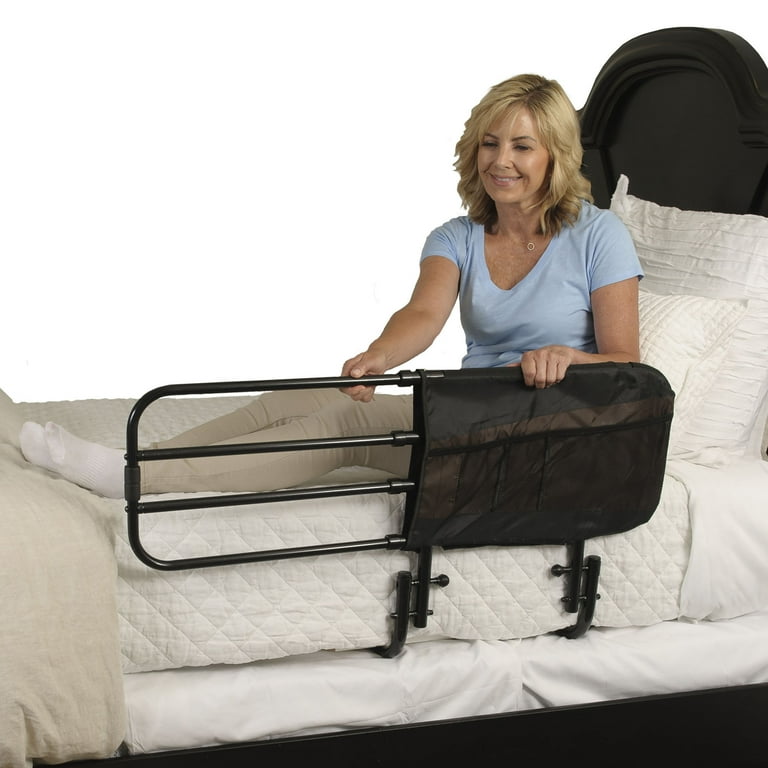 Stander EZ Adjust Bed Rail Fold Safety Hand Bedside for Seniors Adjustable Queen Twin Bed Assist Grab Bar Walmart