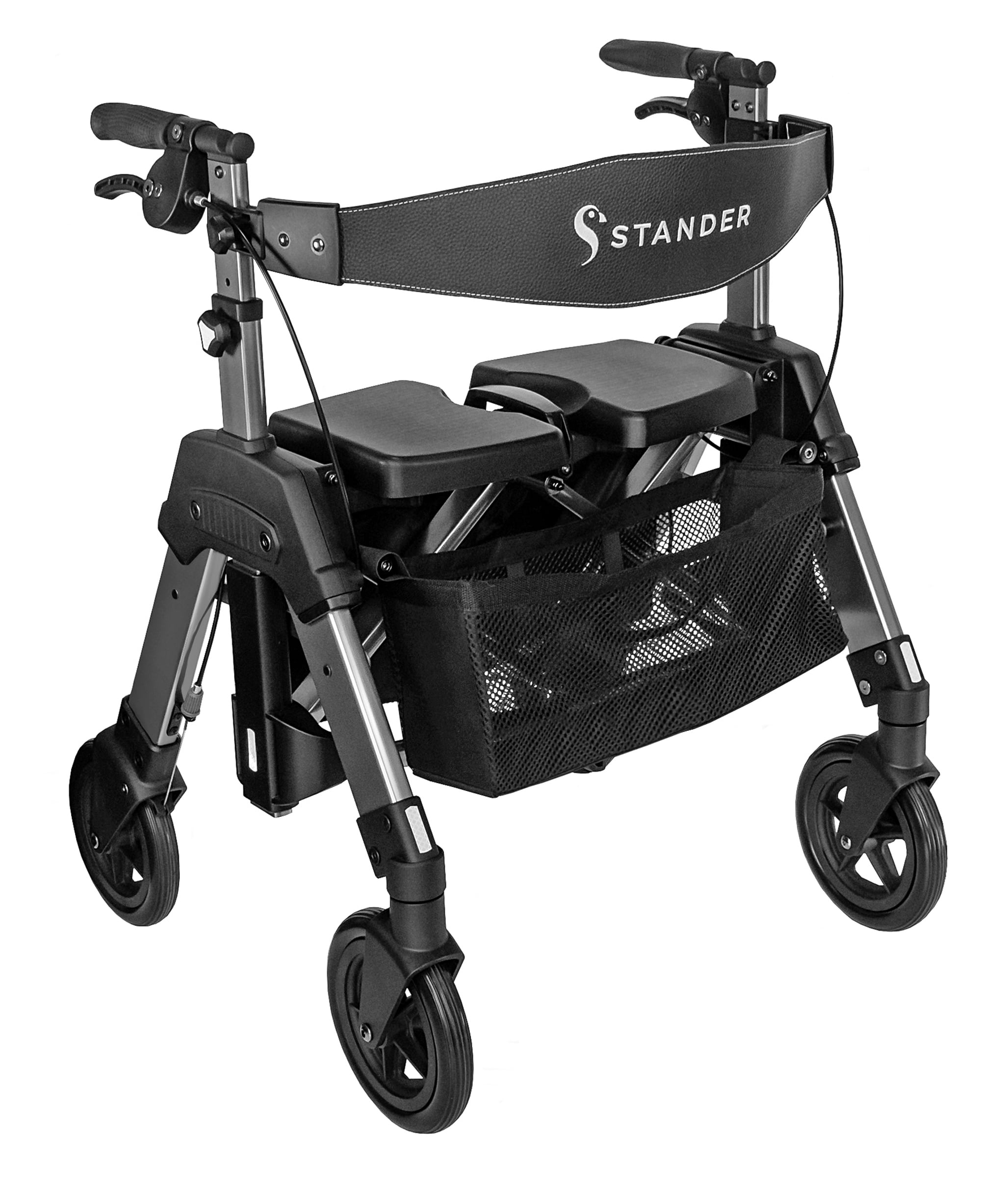 Stander EZ FoldNGo Bariatric Mobility Rollator, Extra Wide 500 lbs