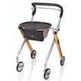 thumbnail image 1 of Stander Let's Go Rollator, Indoor Rolling Walker with Four Wheels and Tray, Beech, 1 of 7