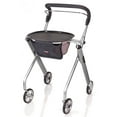 thumbnail image 1 of Stander Let's Go Rollator, Indoor Rolling Walker with Four Wheels and Tray, Silver, 1 of 7