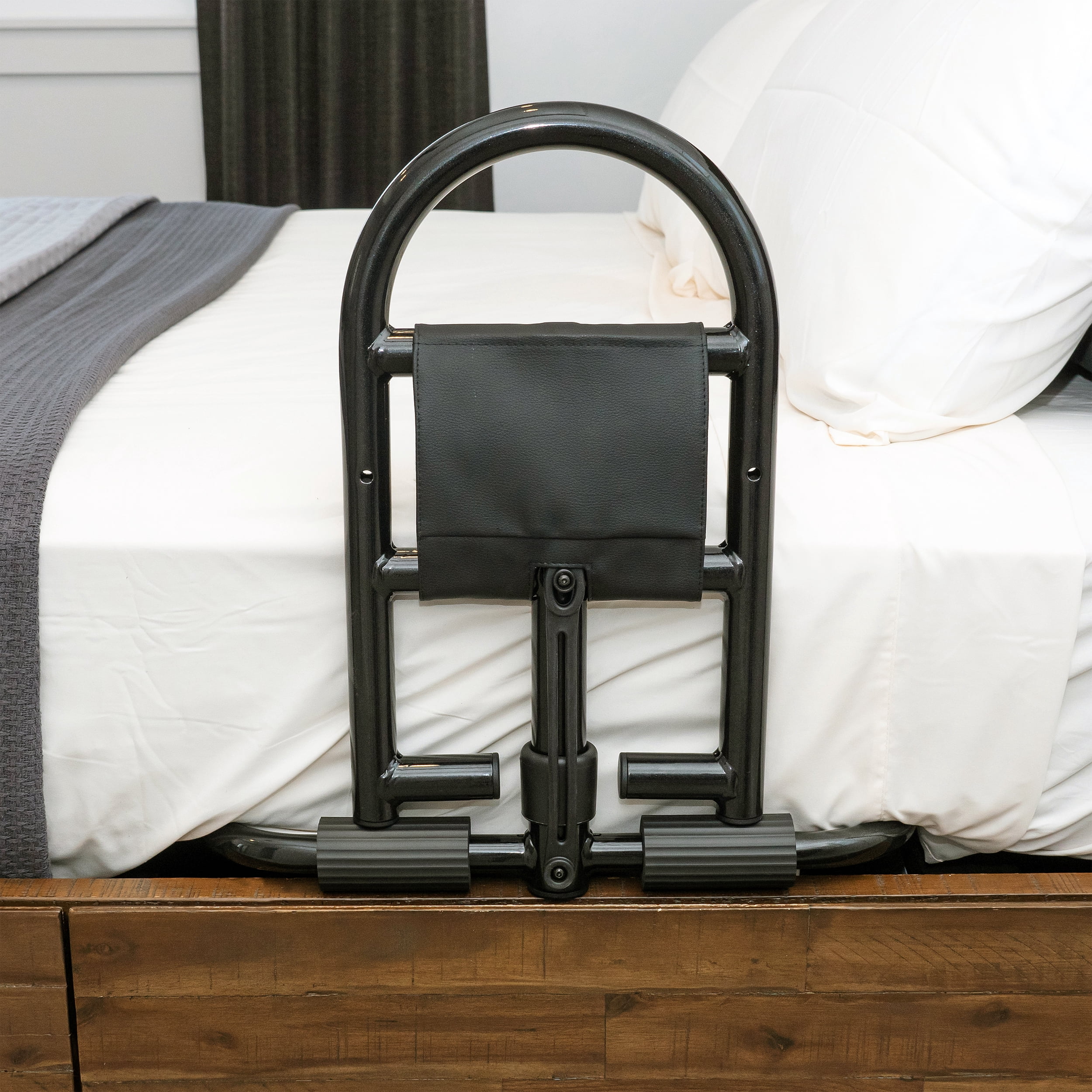 Stander Prime Bed Handle, Bariatric Safety Bar for Adults, Seniors, and Elderly, Removable Guardrail and Stand Assist, Fits Most King, Queen, Full, and Twin Beds, ASTM Safety Approved Bedrail