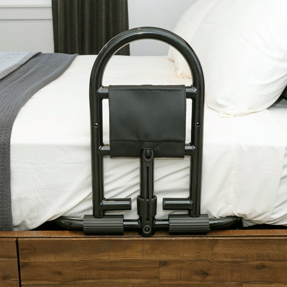 Stander Prime Bed Handle, Bariatric Safety Bar for Adults, Seniors, and Elderly, Removable Guardrail and Stand Assist, Fits Most King, Queen, Full, and Twin Beds, ASTM Safety Approved Bedrail